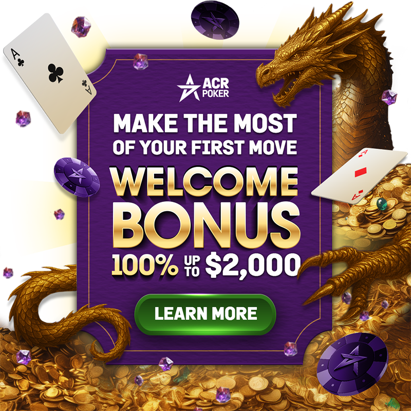 ACR Elite Bonus - 100% match up to $2,000 with VIP perks